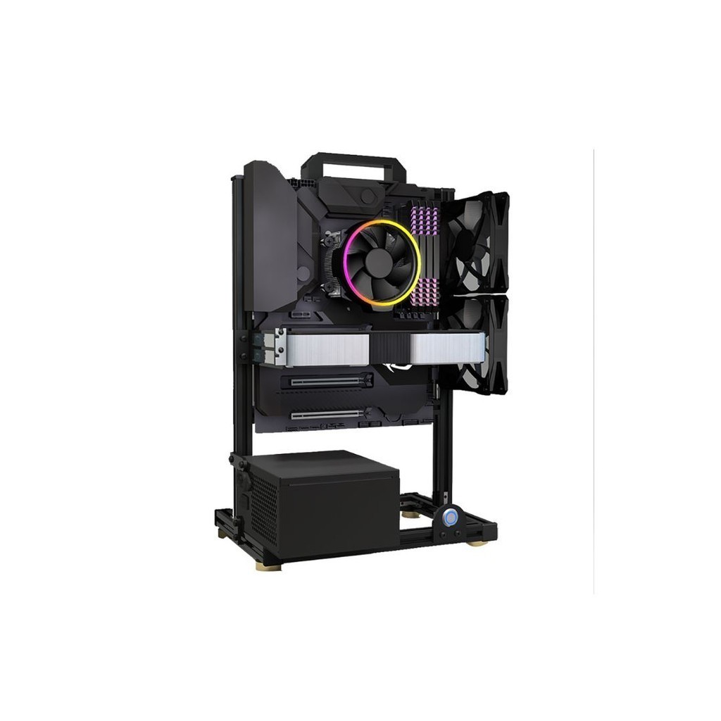 Gabinete ITX MATX ATX 38cm Para Pc Gamer Aberto Alumínio