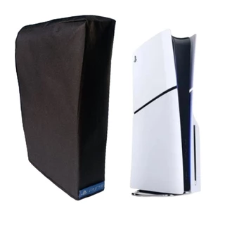 Capa Protetora P/ Console Playstation 5 PS5 Slim Leitor Mídia Fisica na Vertical Preta Anti Poeira