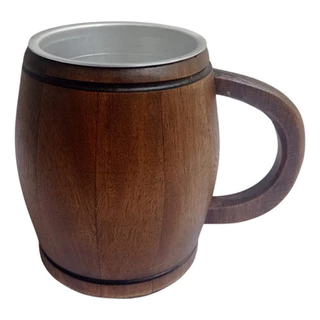 Caneca Térmica Madeira Rústica 1000ml