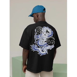 Camiseta Dragão Ying Yang Unissex Qualidade 100% Algodão Streetwear Temos Plus Size Envio Rápido