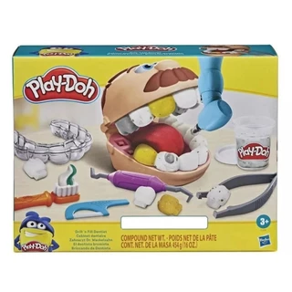 Kit Conjunto Massinha Modelar Play-Doh Brincando de Dentista