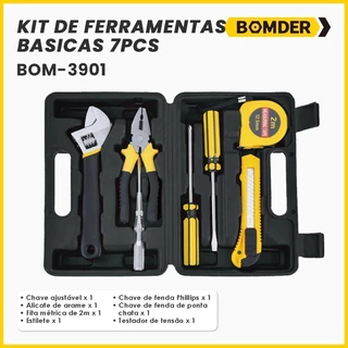 Kit Ferramentas com 7 Peças Maleta