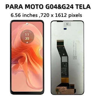 6.56" Frontal Tela Para Moto G04&G24 Compativel XT2421-2 Premium Display Touch Lcd Sem Aro