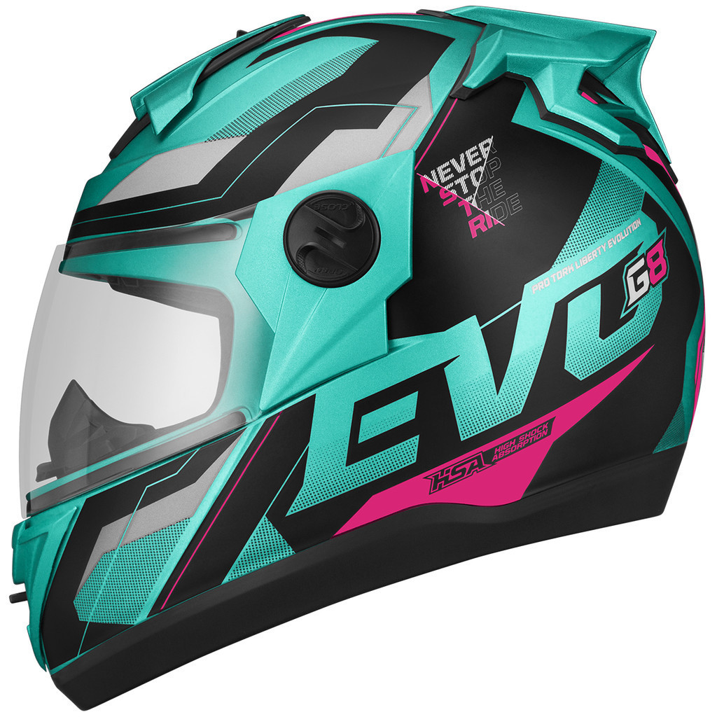 Capacete Moto Fechado Pro Tork Evolution 788 G8 Evo Brilhante