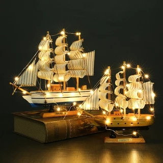 Uma Vela Lisa Simulada De Madeira Barco À Decoração De Armário De Vinhos Mediterrâneo Ornamentos De Vel