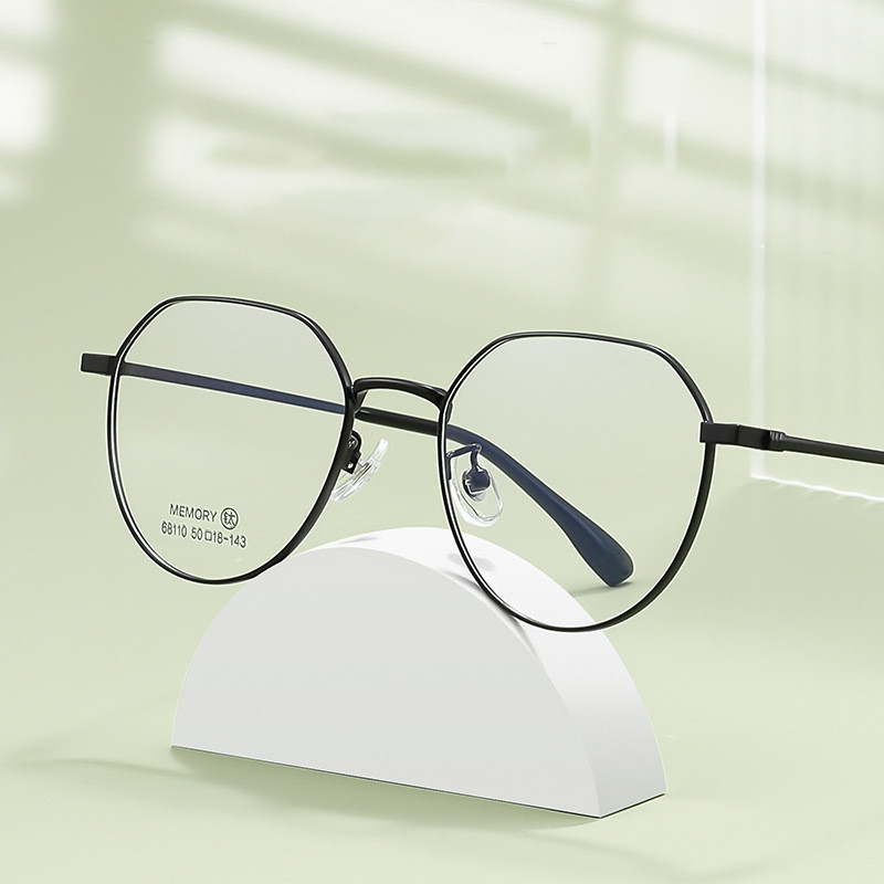 Novo Estilo 68110JY Ultra-Light Retro Art Round Frame Glasses Frame ...