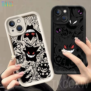 Marca De Tendência Anime Pokemon Angel Eyes Case Compatível Para Xiaomi Poco X6 X5 F5 F4 M6 M3 Pro M5S X4 X3 GT Cartoon Graffit Letter Funny Gengar Capa Macia