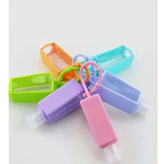 Kit 5 Porta Alcool Gel Coloridos com silicone Masculino Feminino
