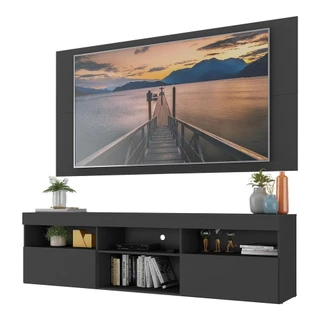 Rack com Painel P/TV até 65" Flórida Multimóveis Preto