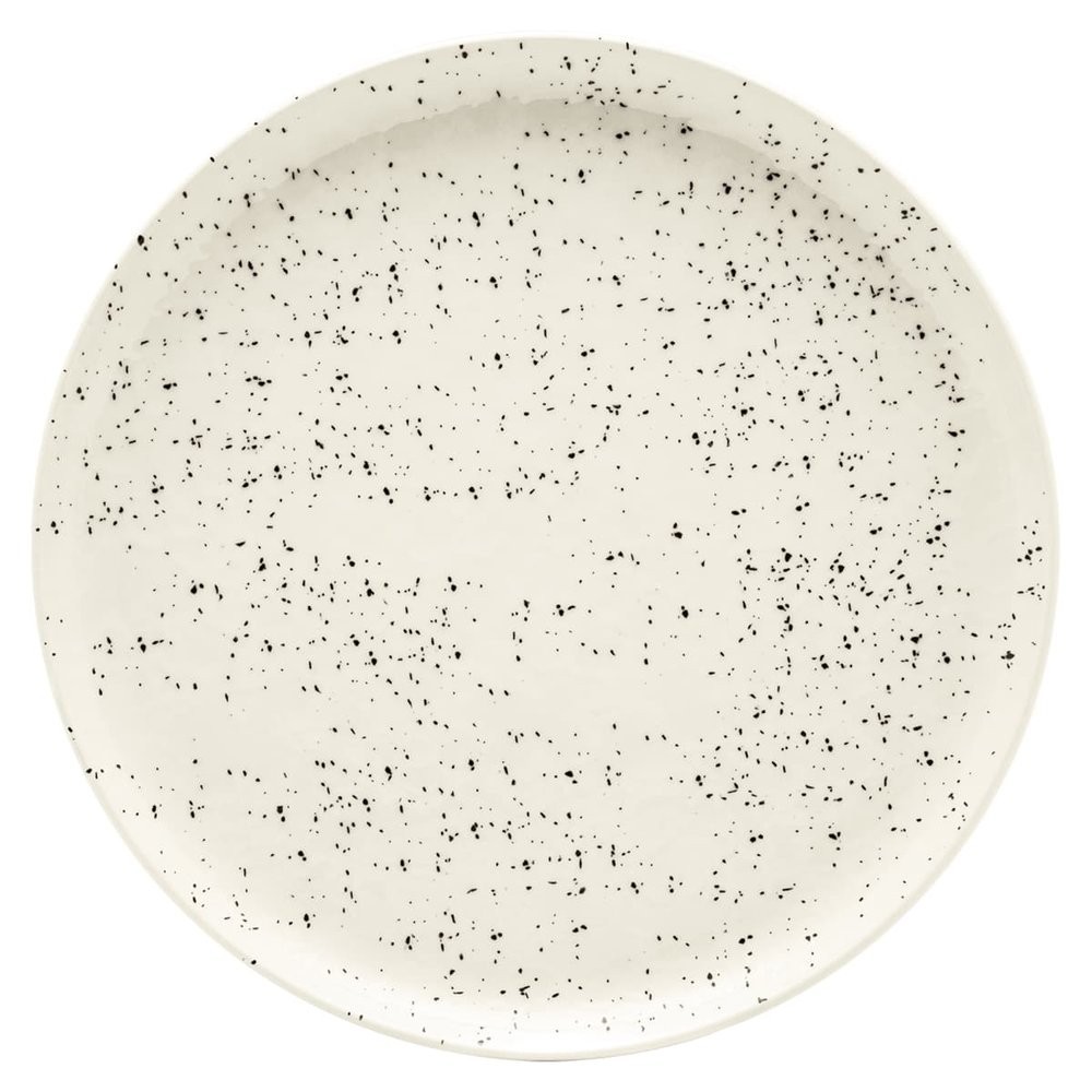 Jogo 6 Pratos Rasos de 26cm em Cerâmica Flat Chuvisco Oxford Porcelanas