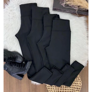Kit 3 Calça legging Flanelada feminina Peluciada Grossa