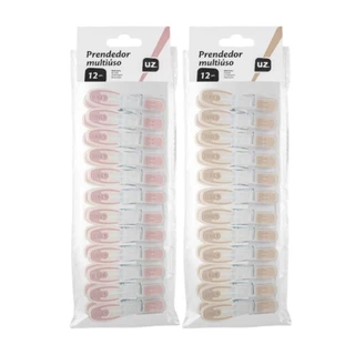 Prendedores de Roupa Multiúso Emborrachados kit com 12 unidades – 7 cm UZ