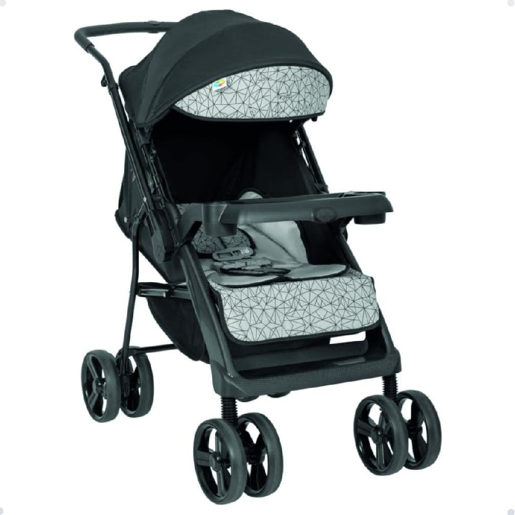 Carrinho De Bebê Joy II Para Passeio Preto E Cinza | Shopee Brasil