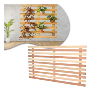 Painel Jardim Vertical Madeira Floreira Treliça 100x50 Cm