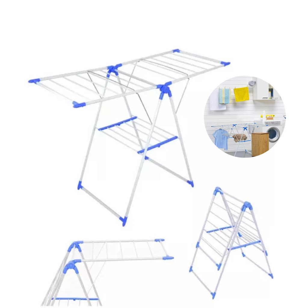 Varal De Chão Dobrável Varal De Roupas Retrátil Apartamento | Shopee Brasil