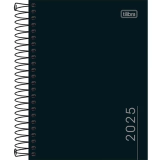 2025 AGENDA ESPIRAL PEPPER M4 PRETA TILIBRA