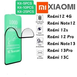 Kit com 5PCS/10PCS/25PCS Película De Cerâmica 3D 9D Para Xiaomi Redmi12 4G/ Note12/12s/12 Pro/Note13/13Pro /Redmi 13C