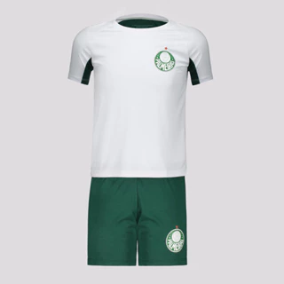Kit Palmeiras Player II Infantil Branco e Verde