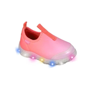 Tênis Infantil 682 Liz Luz Rosa Neon Pampili