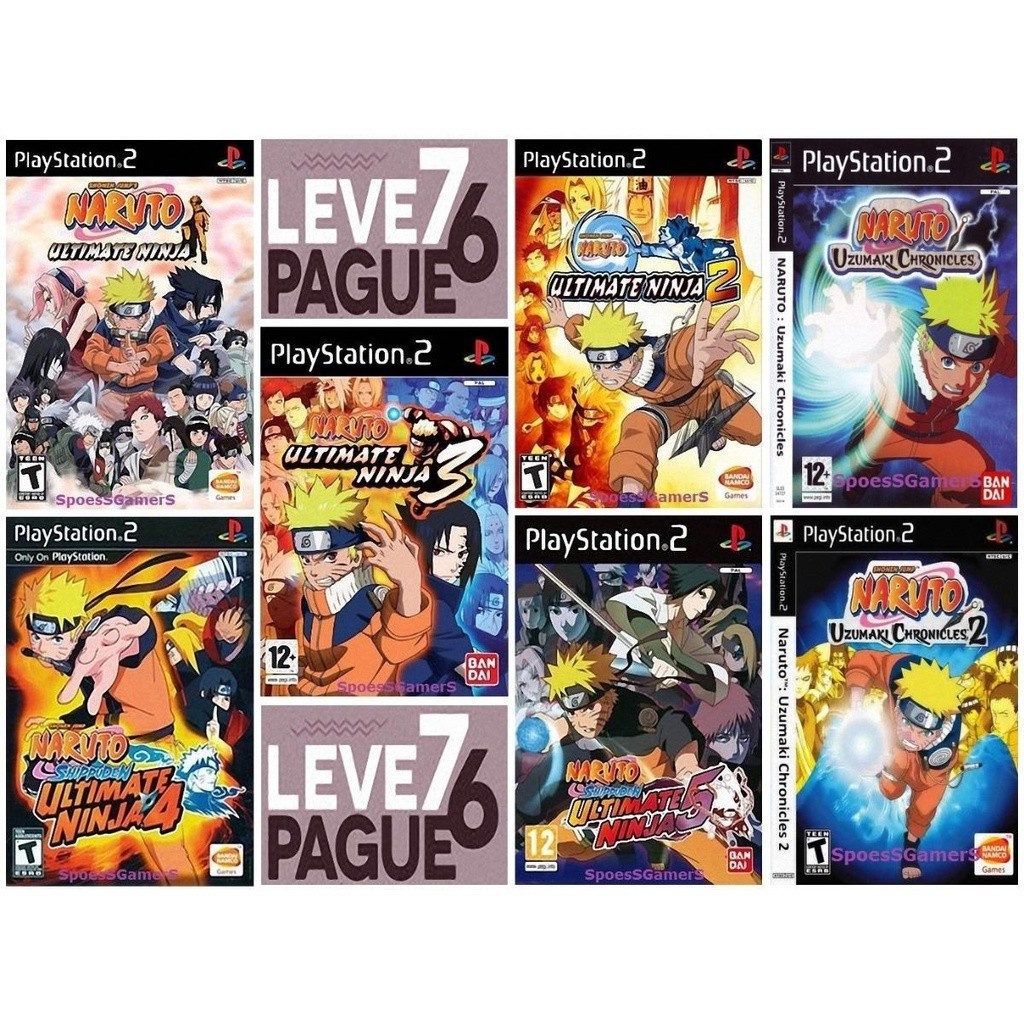 Naruto Collection (7 Jogos) Ps2 Patch Desbloqueado | Shopee Brasil
