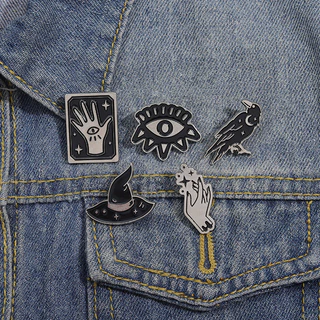 Broche De Esmalte Estilo Punk Escuro Acessórios De Roupa De Halloween Presente Para Amigos