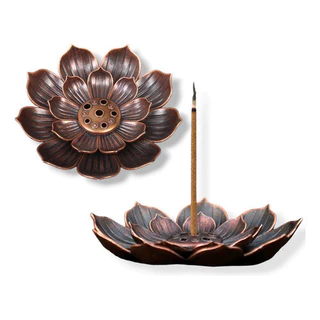 Porta Incenso Flor De Lótus Incensário Queimador Castiçal