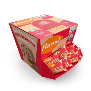Bombom De Chocolate Branco De Coco, Recheado Com Cranberry, Vegano e Zero Açúcar Flormel- Caixa com 216g