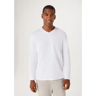 Camiseta Básica Masculina Manga Longa Gola V World Hering