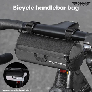 [ROMN] Bolsa De Bicicleta Com Guidão Portátil Multiuso Instalação Simples Grande Capacidade À Prova D'água Estrutura Tubo