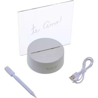 Luminária Regarregável Led Em Usb Lousa 3d Caneta Abajur