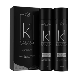 Kit Shampoo Matizador e Máscara Hidratante K1 Platinum