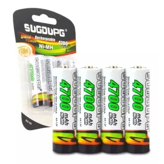 Pilha Recarregável AA 4700 mAh - Cartela com 4 unidades