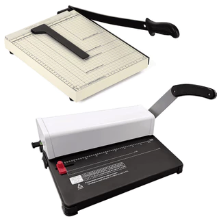Encadernadora Perfuradora Manual A4 + Guilhotina Cortador De Papel A4 Até 10 Folhas KP27