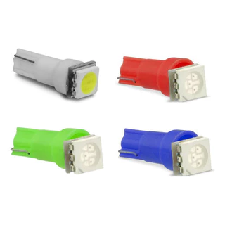 Lâmpada Pingo T5 1 Led 12v Branco Verde Vermelho Azul Painel