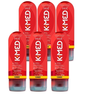 Kit c/ 6 unidades - Gel Lubrificante Íntimo K-Med Hot 200ml em Oferta na Shopee