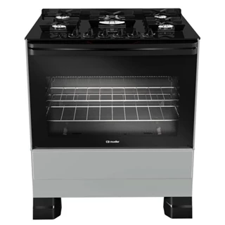 Fogão Mueller 5 Bocas Mesa de Vidro com Tripla Chama e Acendimento Automático MFV5BF