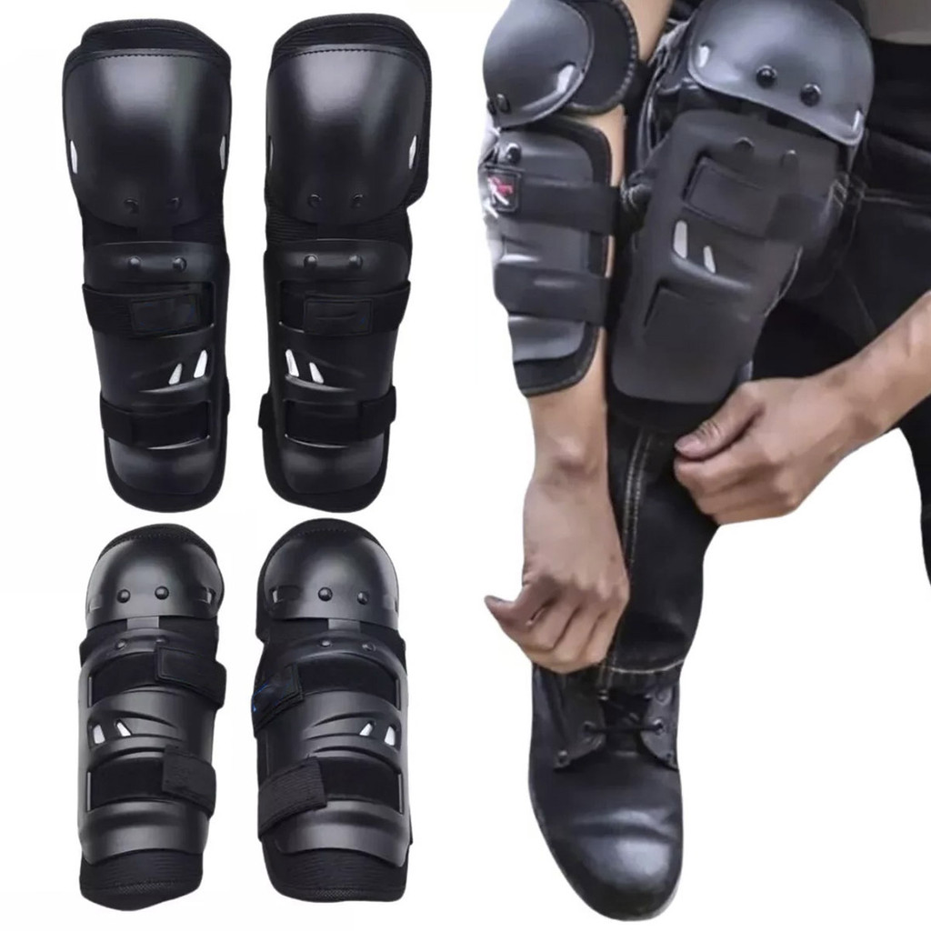 Joelheira Caneleira Cotoveleira Articulada Moto Motocross Bike Trilha Motoqueiro Proteçao Joelho Cotovelo