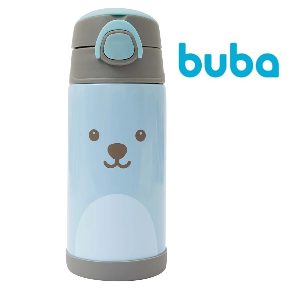Copo Térmico Infantil Garrafa Térmica Inox Parede Dupla Com Canudo Gumy ...