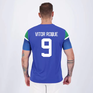 Camisa Palmeiras Vitor Roque 9 Vibração Azul