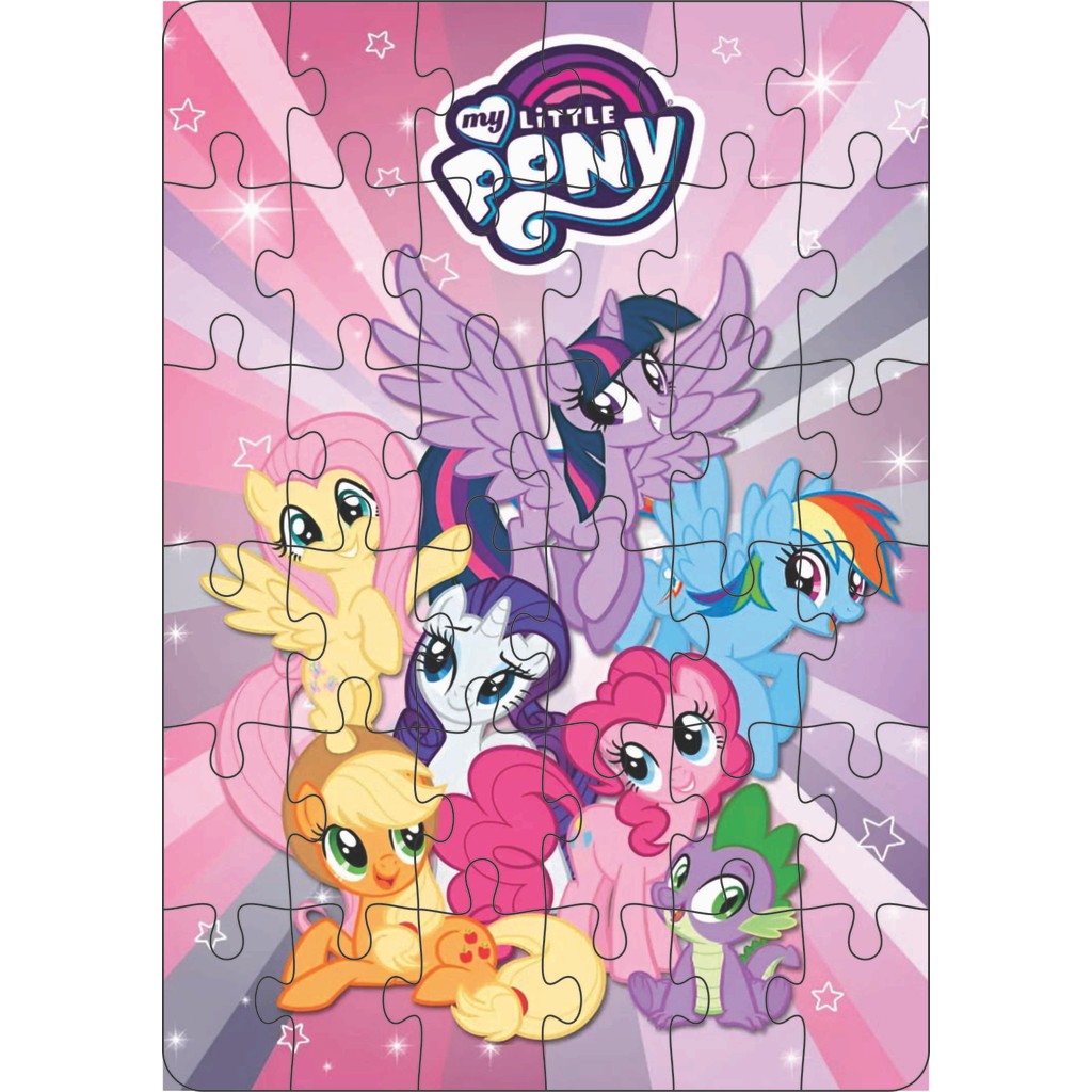♡my  little  Pony♡ Quebra-Cabeça Jogo Infantil My Little Pony 36 Peças MDF 18x26
