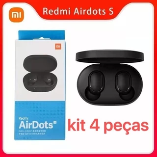 KIT 4 Fones Sem Fio Redmi Airdots Xiaomi TWS Bluetooth Fangstore