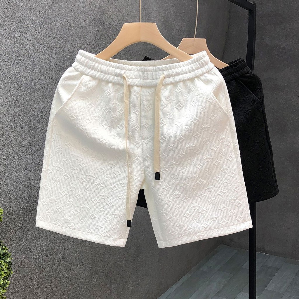Shorts Homens 3D Tridimensional Quatro Folhas Clover Boys Casual Cinco