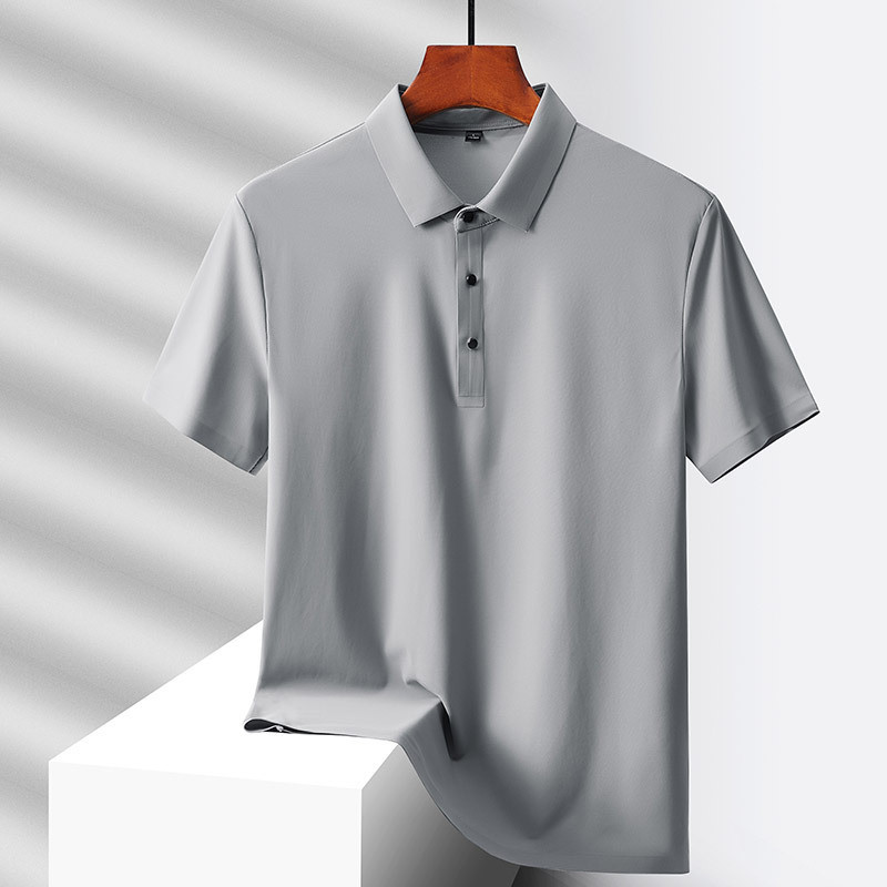 Lulemon Ice Silk Camisa POLO sem costura para homens de negócios