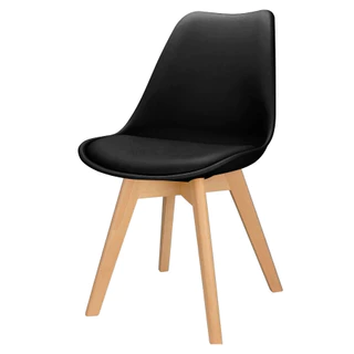 Cadeira Charles Eames Leda Design Wood Estofada Best Chair Base Madeira Luxo e Elegância