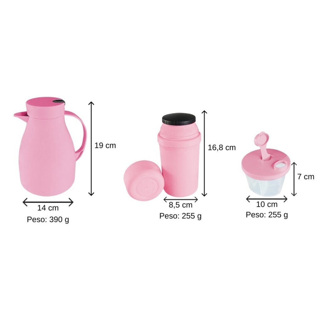 Kit Passeio Bebê Infantil Unibaby Unitermi Garrafa Térmica Pote