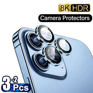 2-3PCS Para iPhone 11 12 13 Mini 14 15 Plus Pro Max Protetores De Lente De Câmera De Anel De Metal