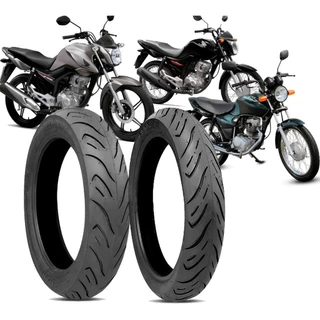Par Pneu 2.75-18 + 90/90-18 S/camara Technic Titan125/150/160/fan125/150/160 Cbx 150