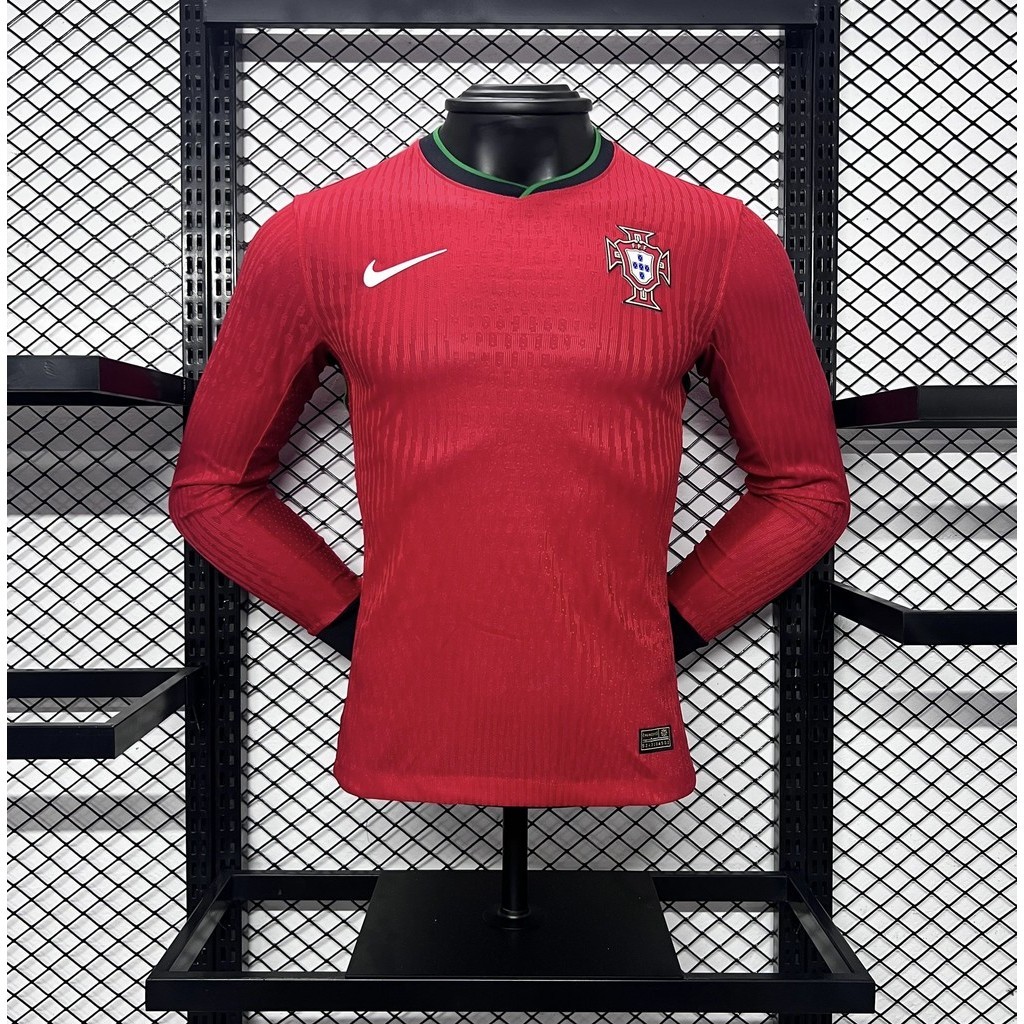 Novo Futebol Esportivo Jersey Players Edição 2024-25 Portugal Home Soccer Manga Longa Tamanho S-2XL + Entrega Imediata