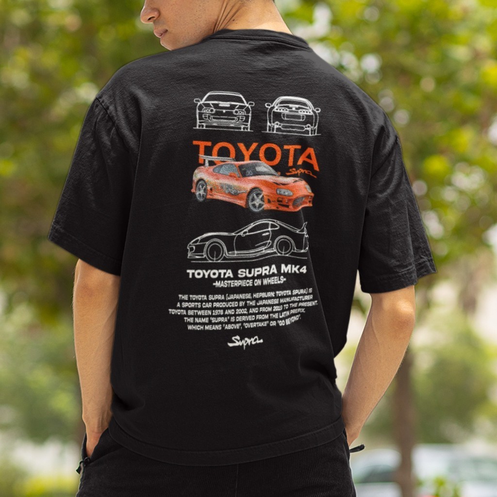Camiseta Filme Carro Vintage Supra Laranj Brian Fast Furious