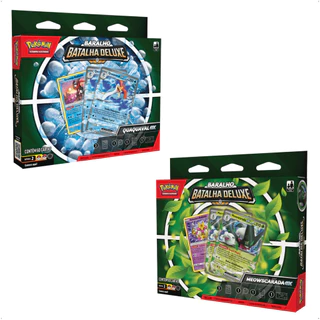 Pokemon 2x Decks De Batalha Deluxe Meowscarada e Quaquaval Destinos de Paldea Copag - 33098
